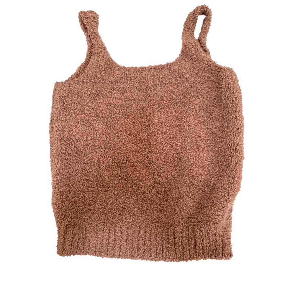Skims Cozy Knit Tank Top‎ Rose Clay Boucle Lounge Sleeveless 2X/3X - Picture 2 of 3